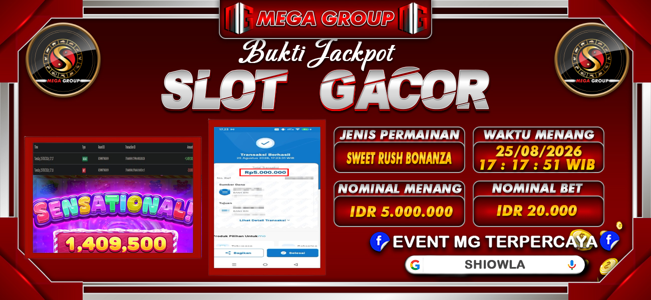 Bukti JP situs Shiowla hari Selasa, 25 Agustus 2026